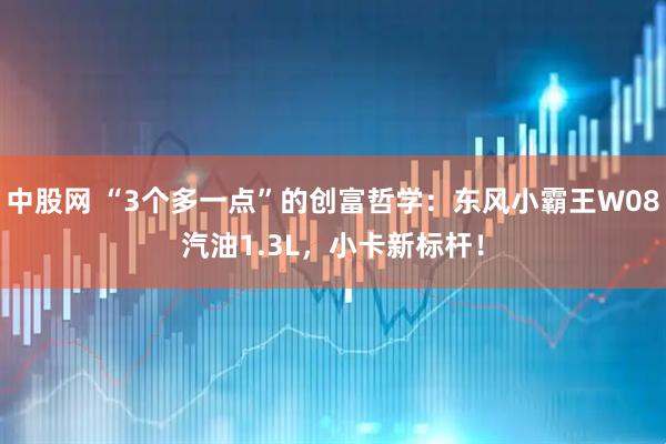 中股网 “3个多一点”的创富哲学：东风小霸王W08汽油1.3L，小卡新标杆！